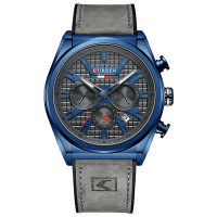 Мужские часы Curren 8392 Grey Blue