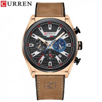 Мужские часы Curren 8392 Rose Gold Brown